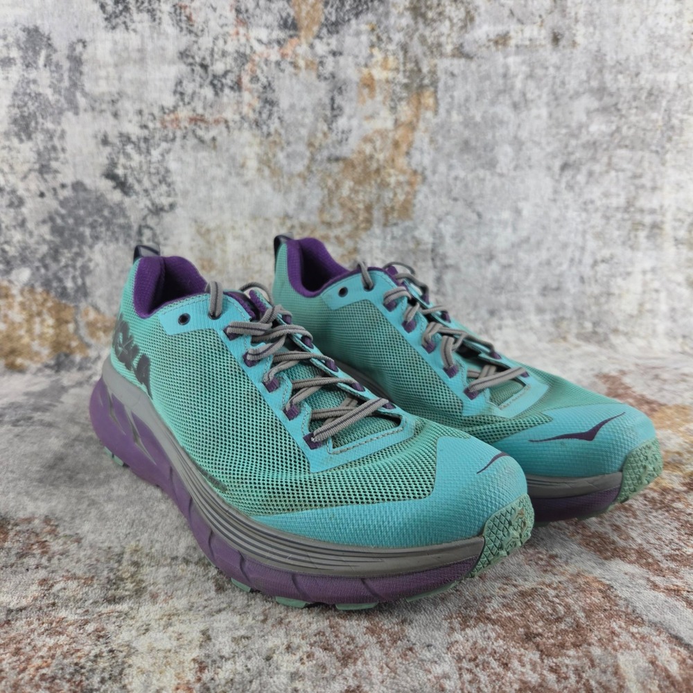 Hoka Challenger ATR 4 Running Shoes Womens 11 Blue Purple Trail Trainers 1018295